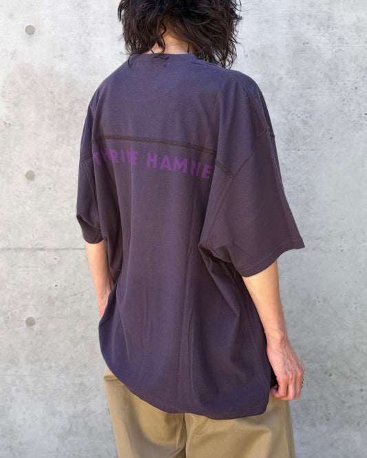 KATHARINE HAMNETT / ORGANIC SLOGAN BIG TEE / BROWN / KHT-12