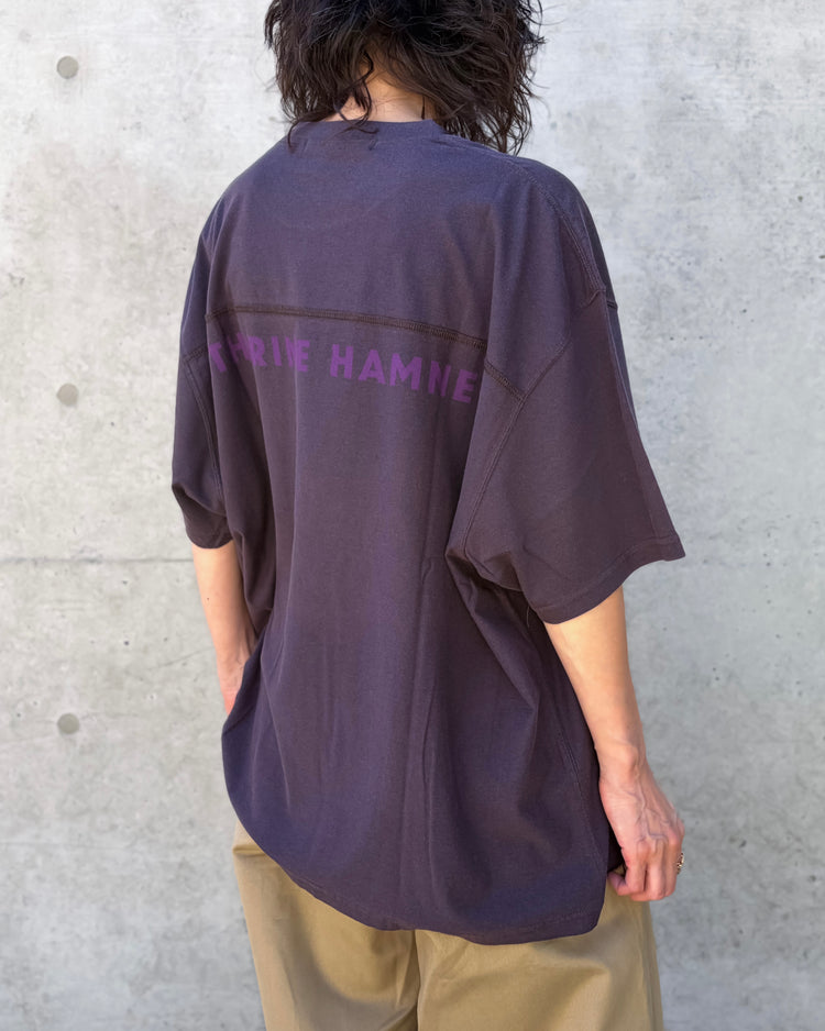 KATHARINE HAMNETT / ORGANIC SLOGAN BIG TEE / BROWN / KHT-12