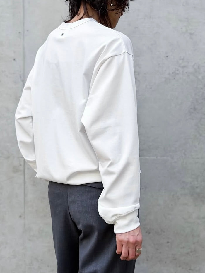 CINOH / DRAWSTRING LONG TEE / WHITE / E-40-038