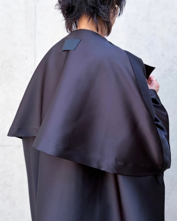 COGTHEBIGSMOKE / OAKLYNN COLLARLESS COAT / BLACK