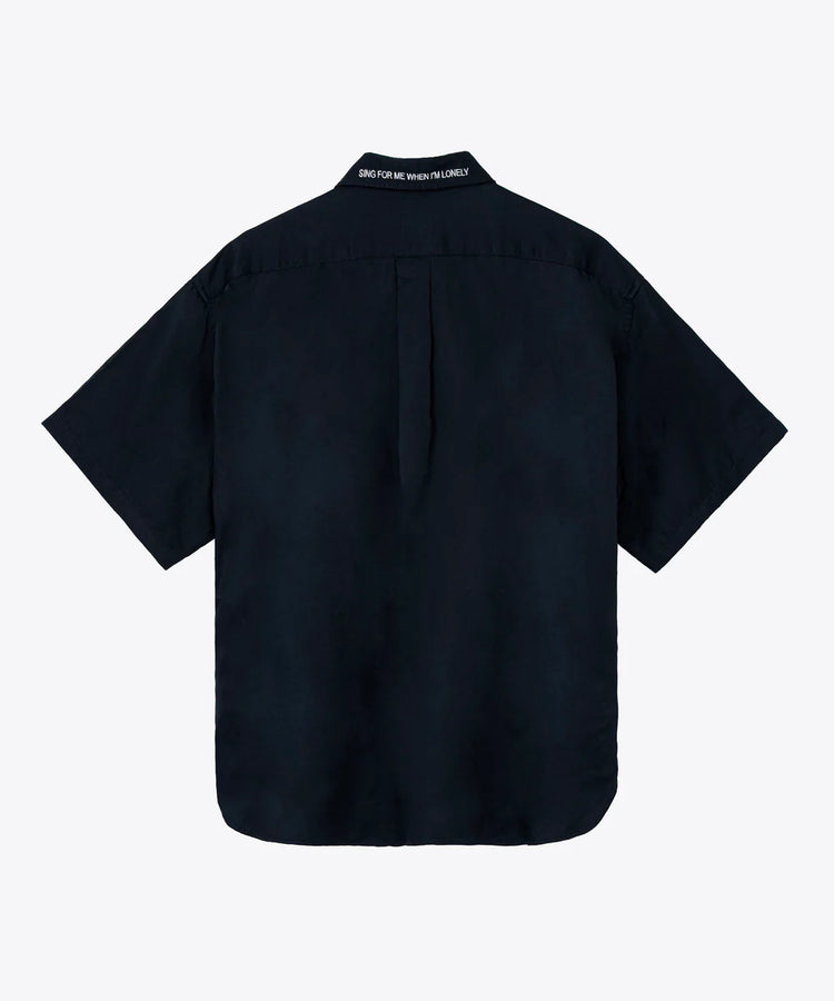 BEDWIN & THE HEARTBREAKERS / S/S EMBROIDERED SHIRT "BLUNT" / BLACK・26SB1759