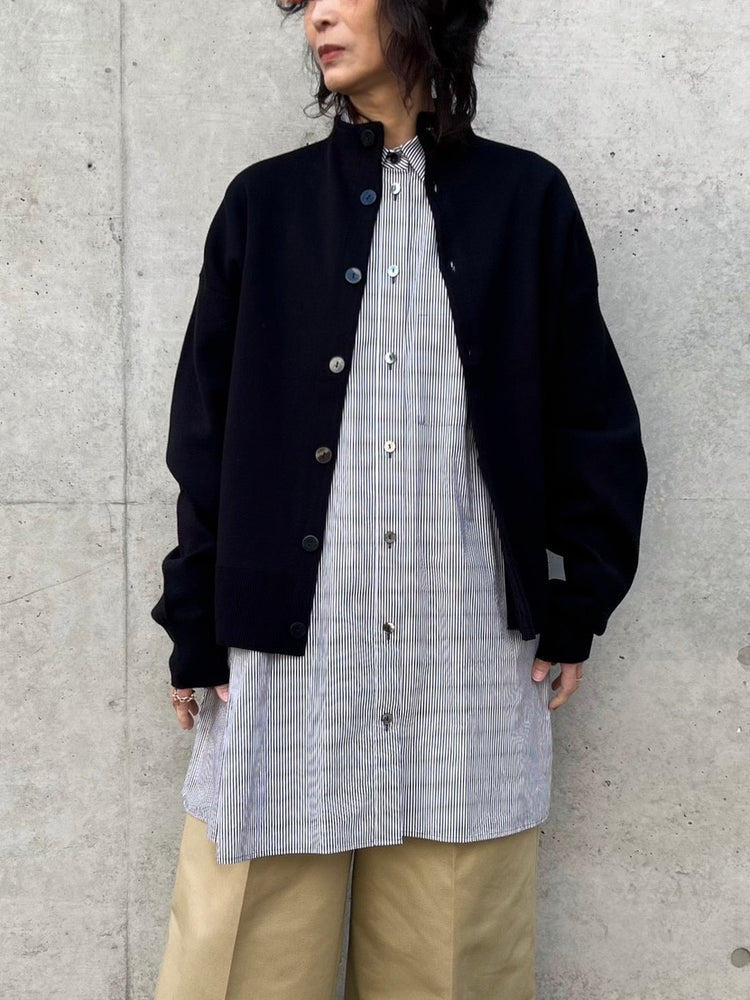 någonstans / stand cardigan / Black / 470JS870-0281