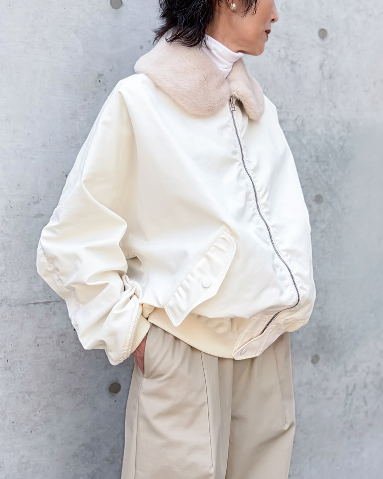 mtmodelist / ドルマンスリーブ MA-1/ IVORY× IVORY/ MH-J08-117