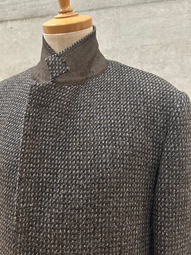 AURALEE / ALPACA WOOL SILK TWEED OVER JACKET / GRAY BROWN HAIRLINE  / A25AJ05LS