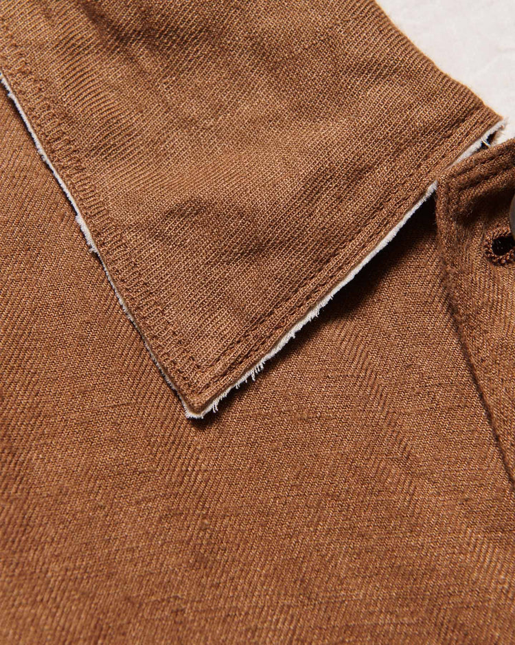 uniform experiment / BRUSHED LINEN CUT-OFF JACKET / BROWN / UE-252003