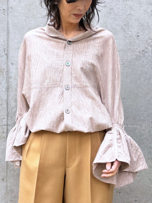 JUNYA WATANABE / アームドレープデザイン ロングカーディガン / TOP BEIGE / JQ-N007