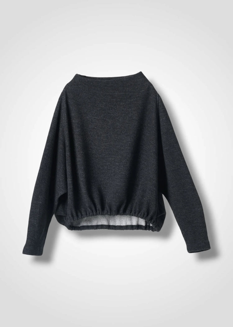COGTHEBIGSMOKE / KORA BOTTLE NECK TOP / CHARCOAL