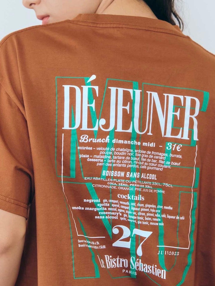 THE SHINZONE / BISTRO MENU TEE / CAMEL / 25SMSCU14