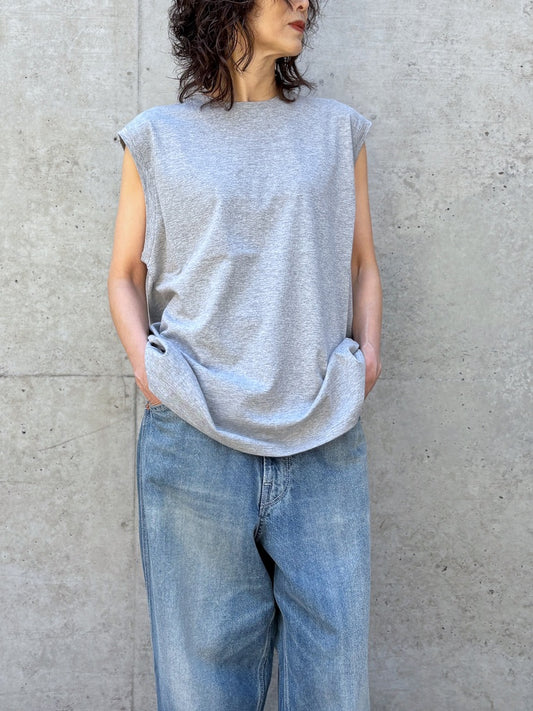 INSCRIRE / Raffi Gauze Sleeveless Teet / LT.GRAY / I26SSCUT11