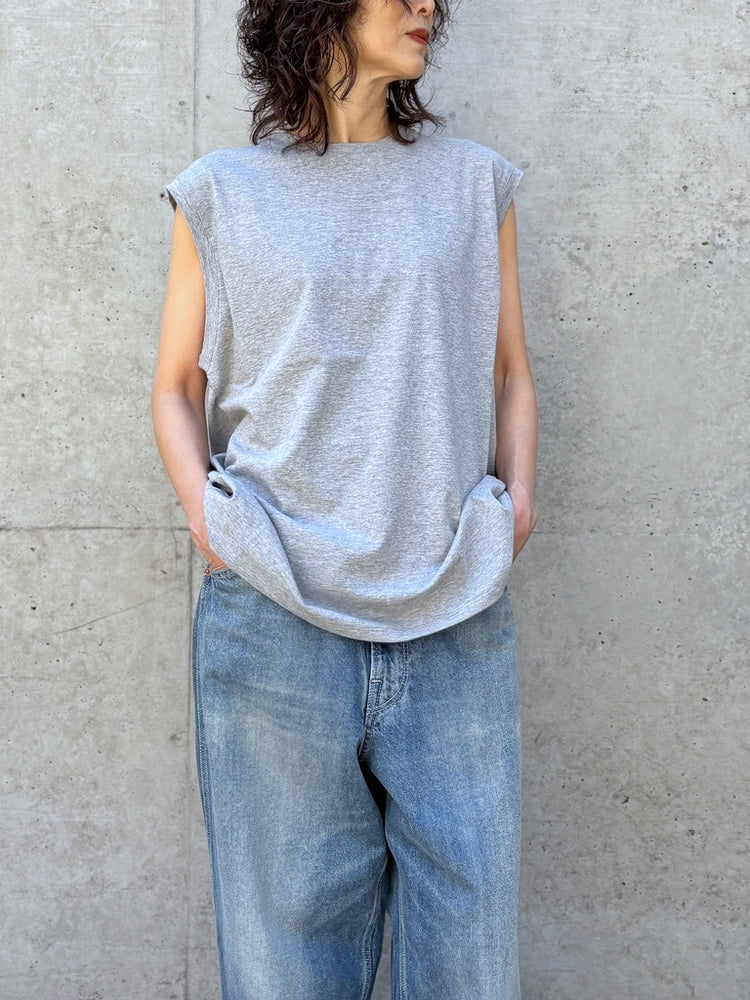 INSCRIRE / Raffi Gauze Sleeveless Teet / LT.GRAY / I26SSCUT11