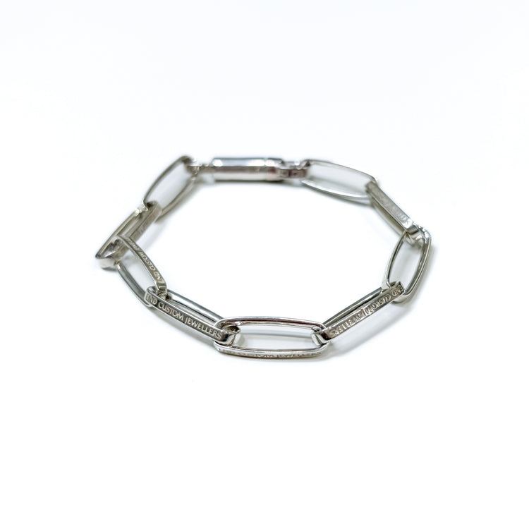 END CUSTOM JEWELLERS / Half Rounded Narrow Chain Bracelet / SILVER / ENDB110