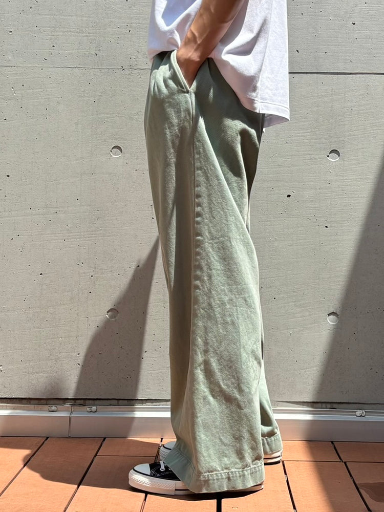 DAIRIKU / "Wide" Two Tuck Chino Pants / Mint Green / 26AW-CP04