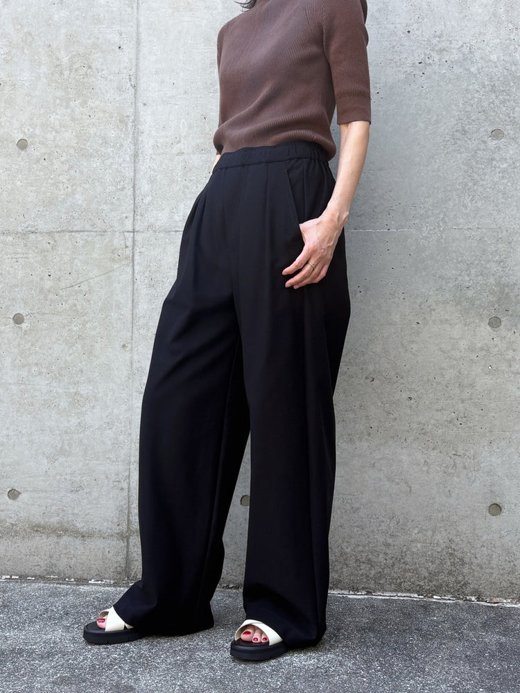 GALERIE VIE / コットンジャージー イージーパンツ / BLACK / 23046104116