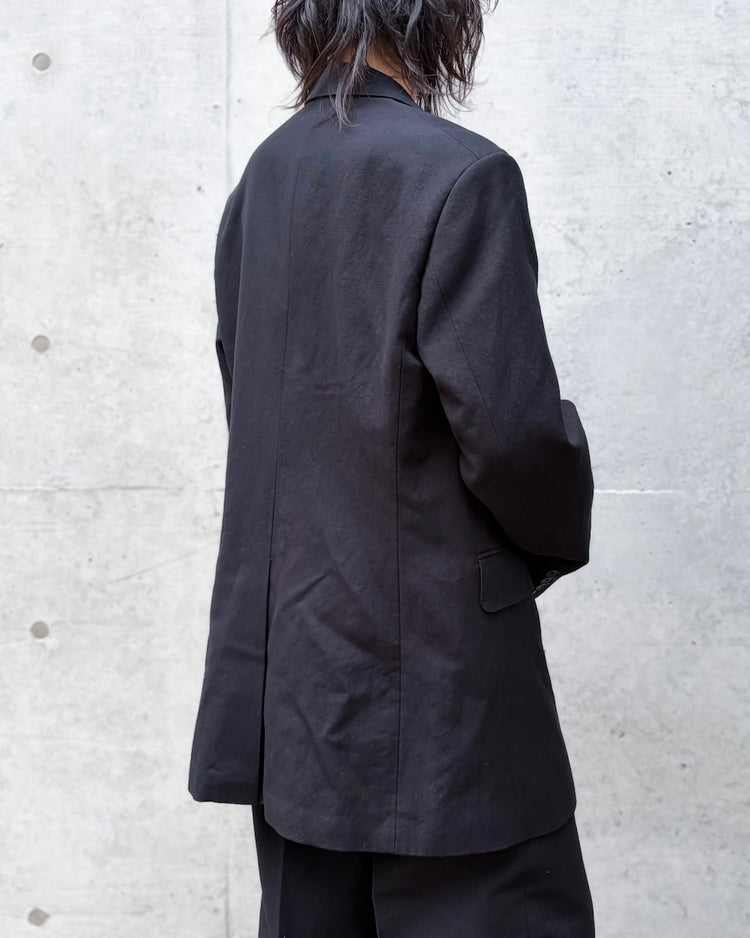 AURALEE / WOOL COTTON LINEN OX JACKET / BLACK / A26SJ04WD