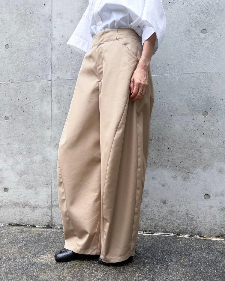 någonstans / oval wide pants / Sand / 470JA831-0081