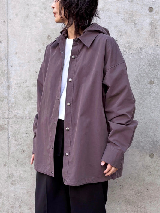 ASTRAET / フーデッド シャツ / DK.BROWN / 54212700017