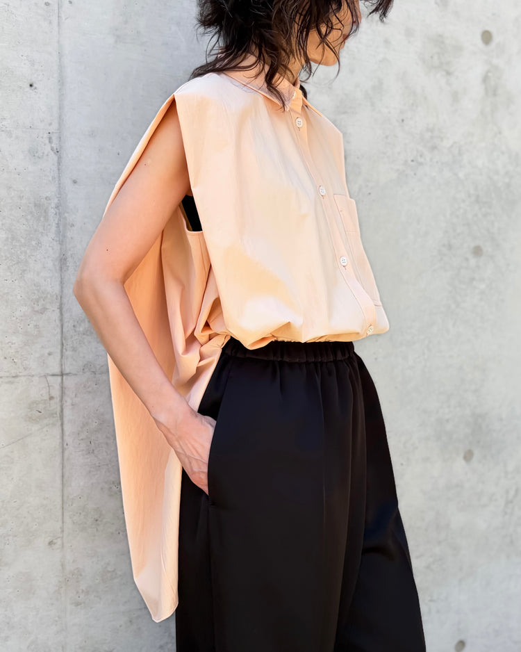 någonstans / no-sleeves big shirt / apricot / 470JA830-0031