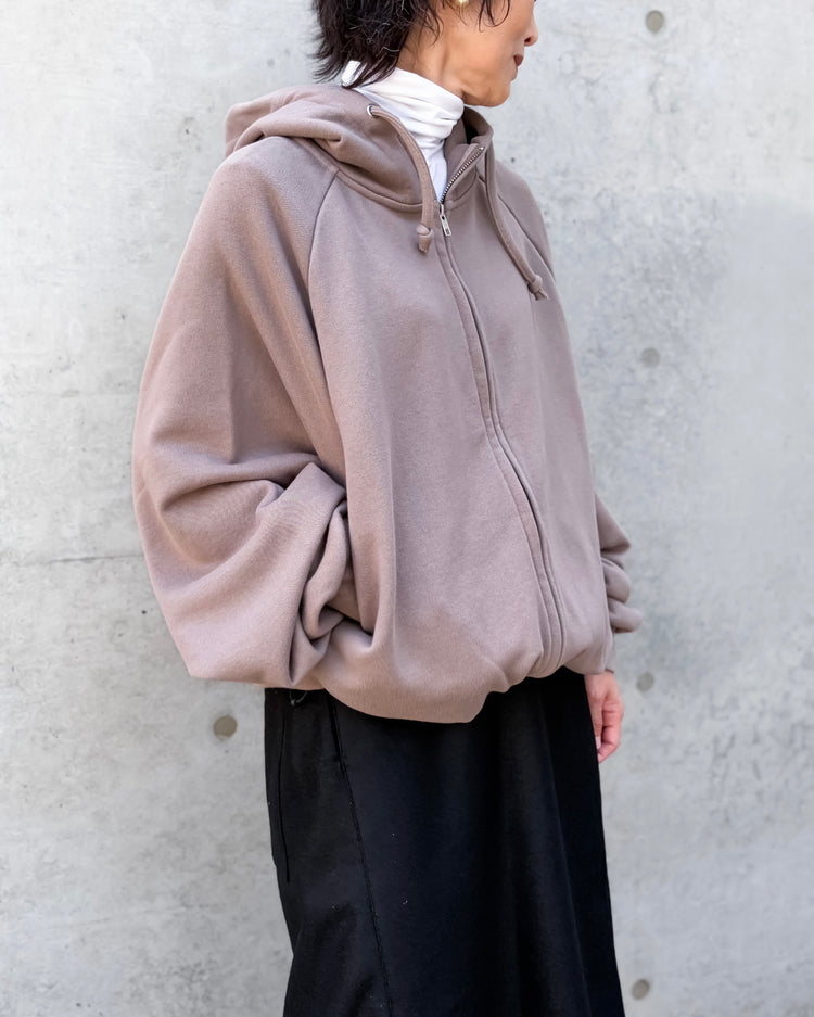 COGTHEBIGSMOKE / OLIVETTE ZIP UP HOODIE / TAUPE