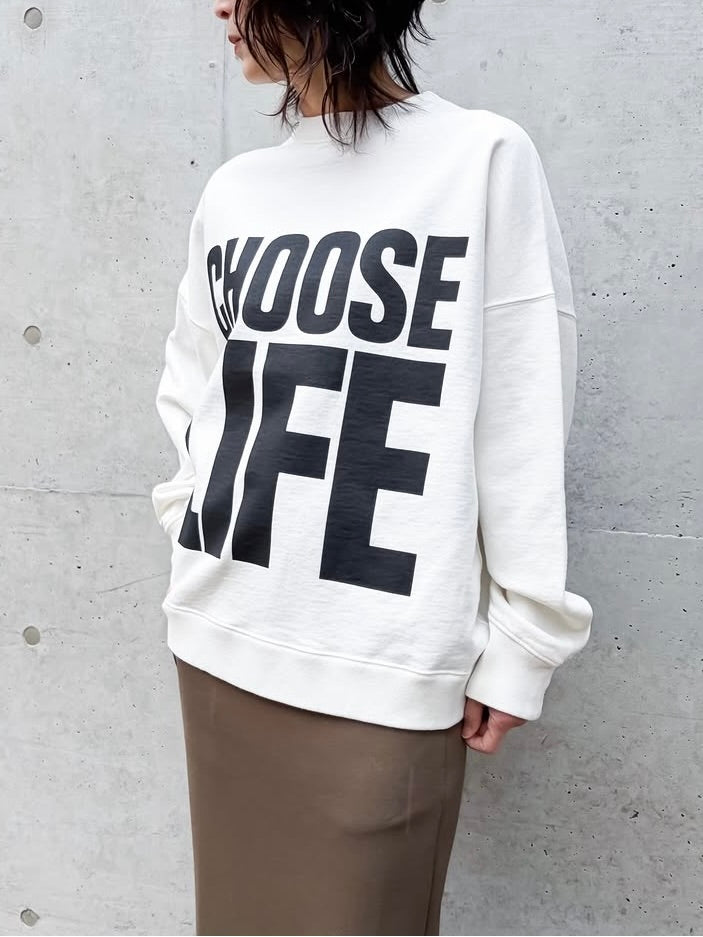 KATHARINE HAMNETT / SLOGAN PULLOVER / WHITE / TKH-SW-01