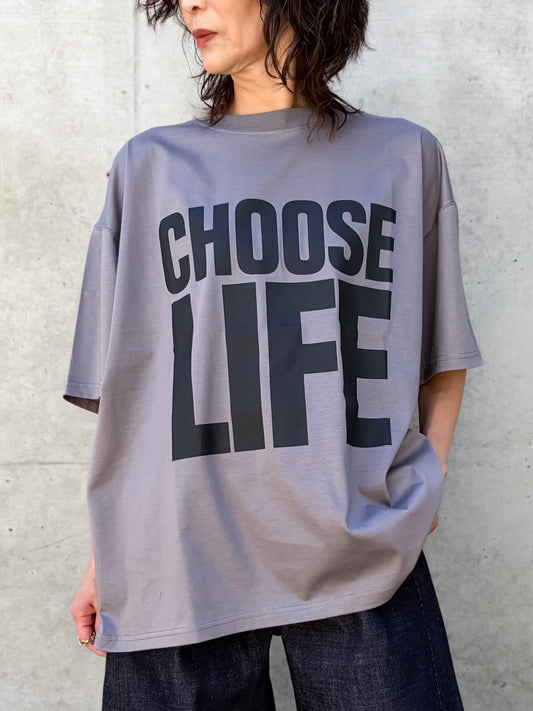 KATHARINE HAMNETT / THE SLOGAN TEE / GRAY / TKH-T01