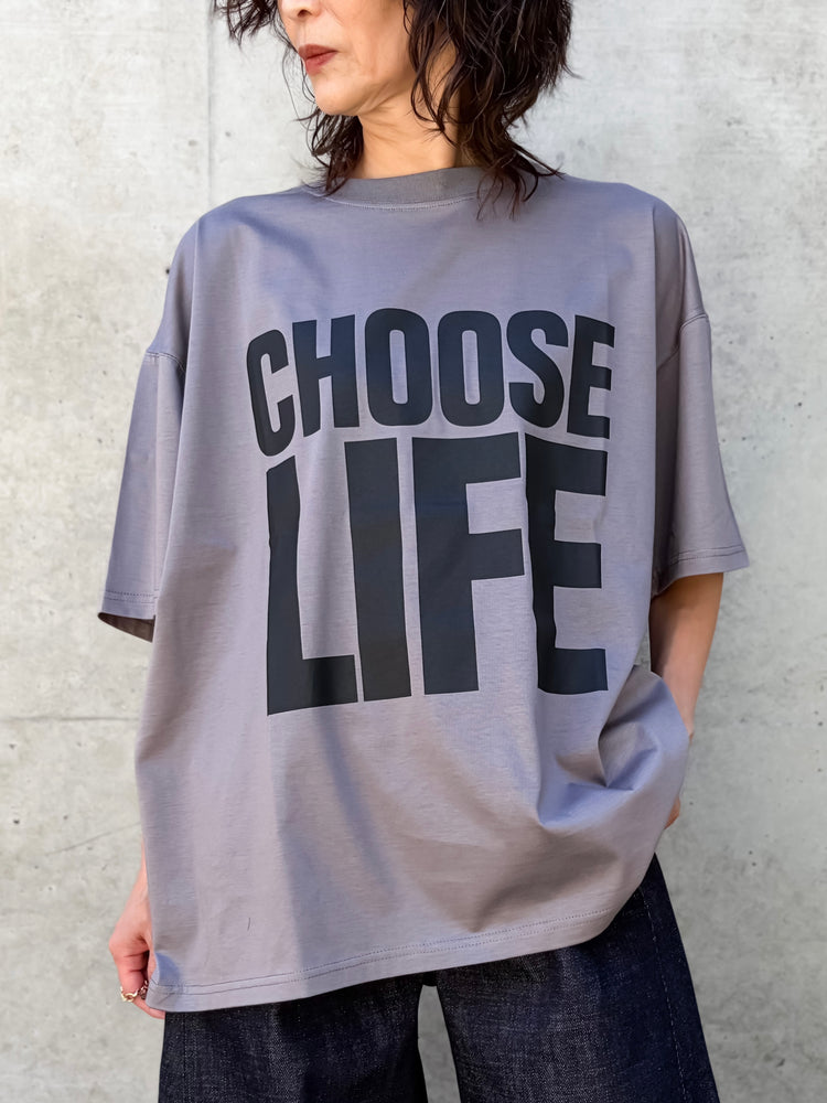 KATHARINE HAMNETT / THE SLOGAN TEE / GRAY / TKH-T01