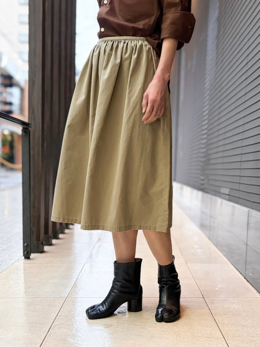 MADISONBLUE / GATHER SKIRT C/LI / BEIGE / MB261-6014