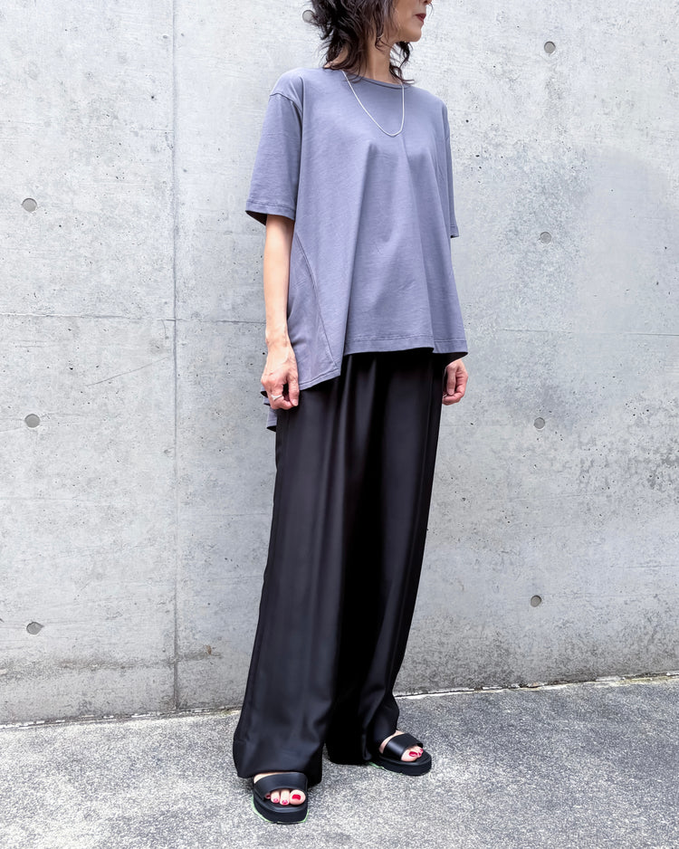 ADAWAS / DRY COTTON JERSEY FLARED TEE / GRAY / ADWS-507-39