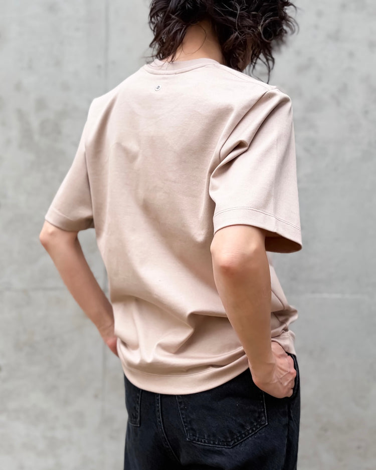 CINOH / REFINA/COMPACT T-SHIRT / TAUPE / C40-001