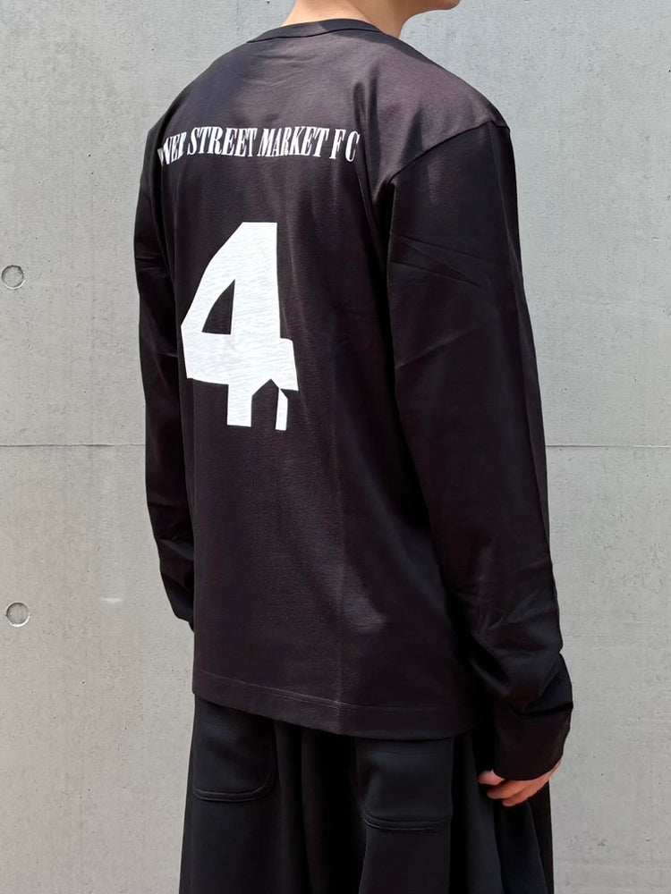 DSM kei ninomiya / FOOTBALL BACK PRINT LS TEE / BLACK / DSM02T028