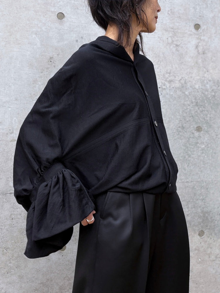 JUNYA WATANABE / アームドレープデザイン ロングカーディガン / BLACK / JQ-N007