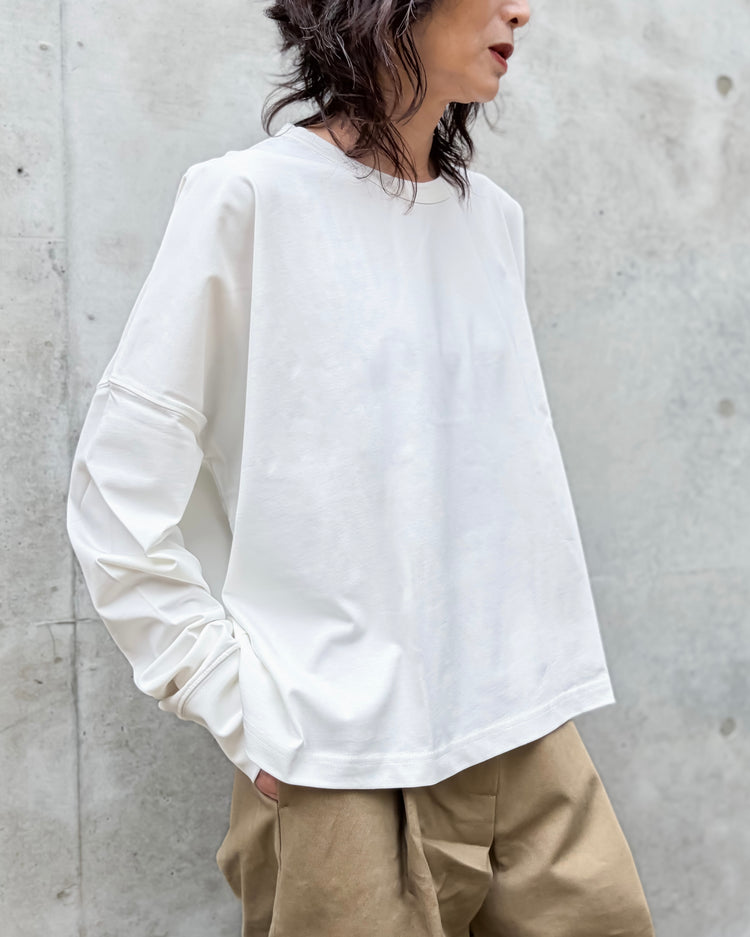 STUDIO NICHOLSON / LOOP LONG SLEEVE T-SHIRT / OPTIC WHITE