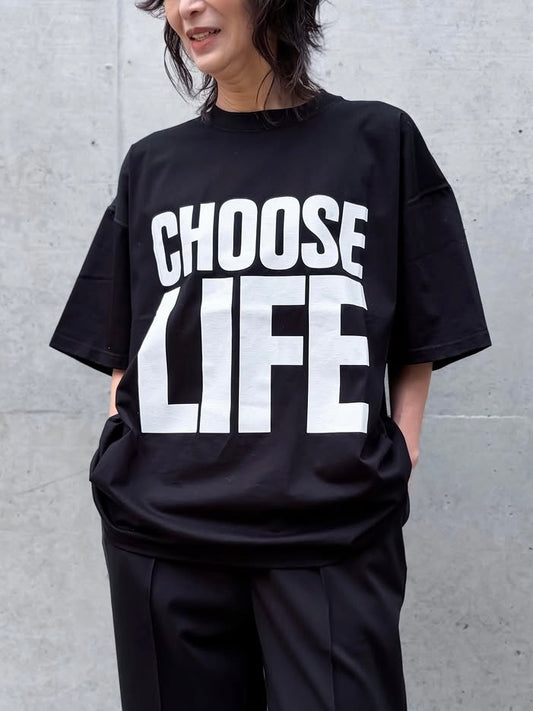 KATHARINE HAMNETT / SLOGAN BIG TEE / BLACK / TKH-T01