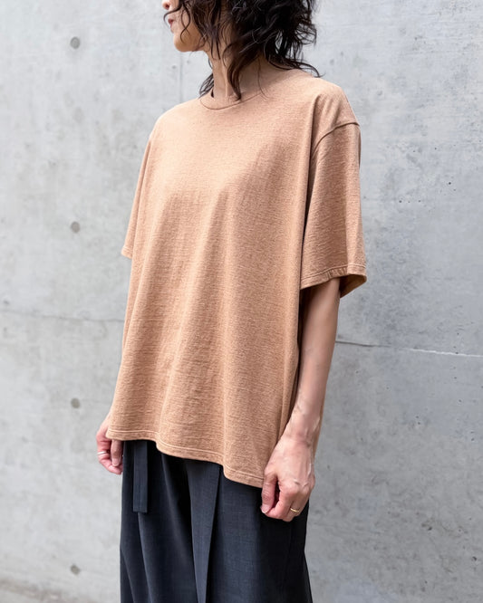 INSCRIRE / Raffi Gauze T-shirt / PINK BROWN / I26SSCUT12