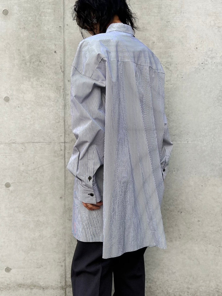 någonstans / over flare shirt / BLACK / 470JS830-0191