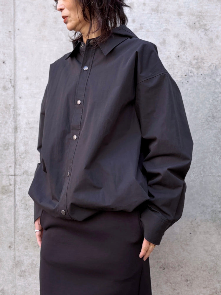 ASTRAET / フーデッド シャツ / BLACK / 54212700017