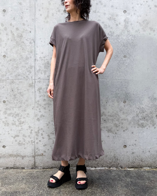 ADAWAS / DRY COTTON JERSEY DRESS / BROWN / ADWS-507-27