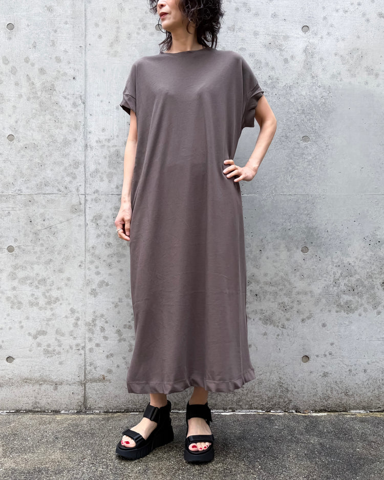 ADAWAS / DRY COTTON JERSEY DRESS / BROWN / ADWS-507-27