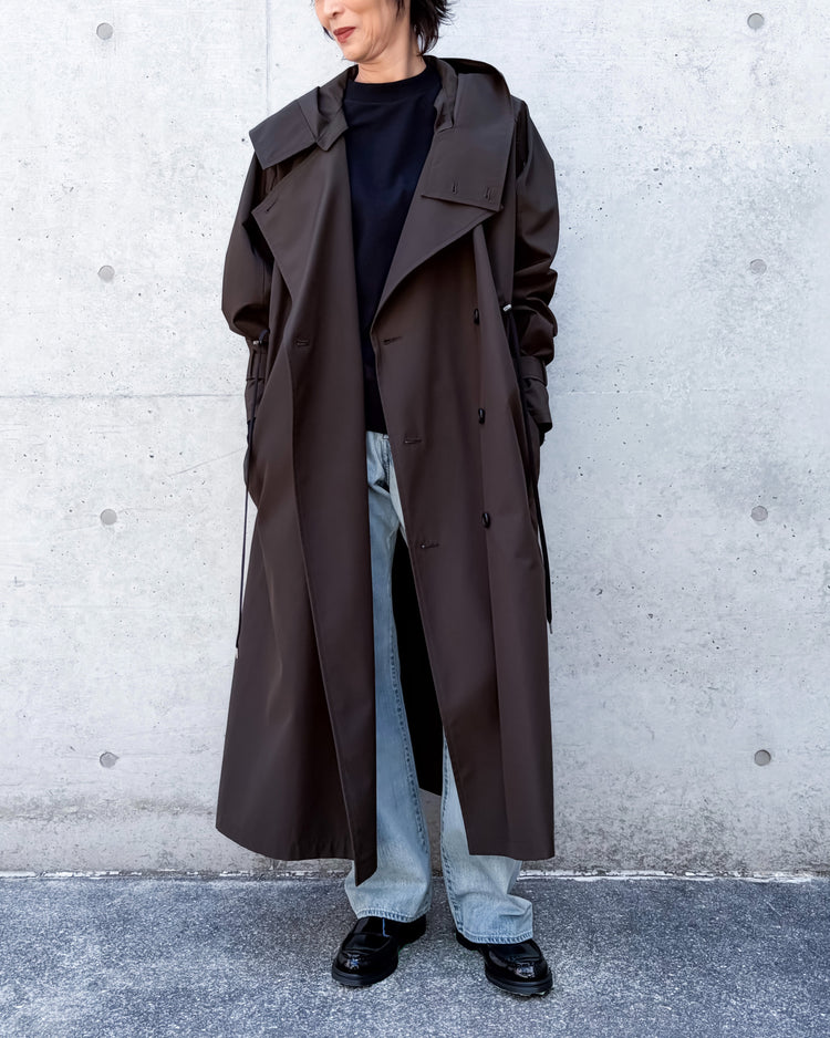 VACHEMENT / Taffeta Trench Coat / Brown / VN-27-400