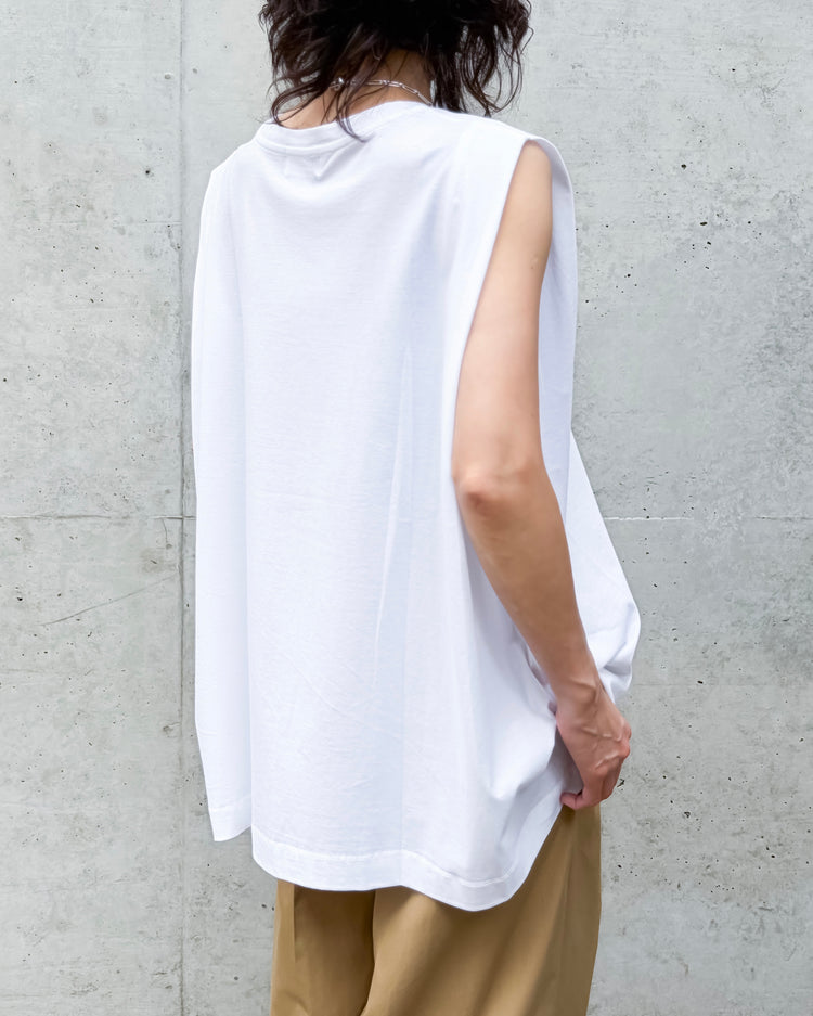 ADAWAS / DRY COTTON JERSEY FLARED TANK / WHITE / ADWS-507-38