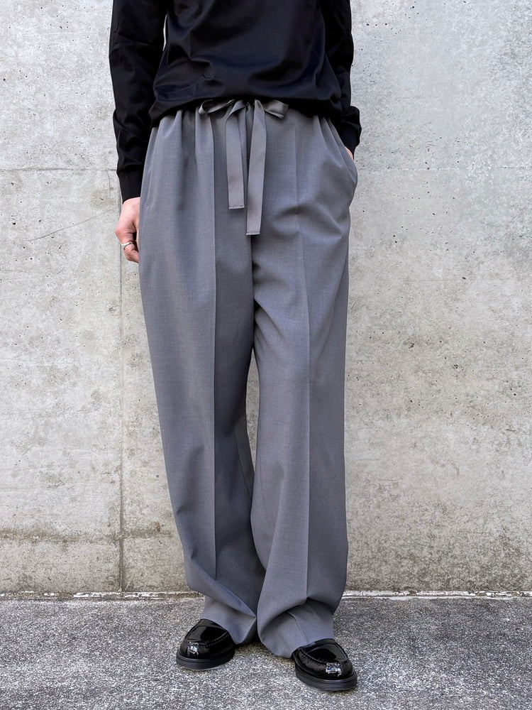 ASTRAET / ポリエステル イージー ワイドテーパードパンツ / MD.GRAY / 54142360008