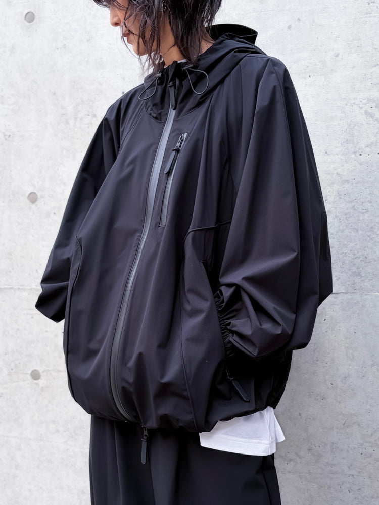 någonstans / hoodie balloon blouson / black / 470JS130-0371