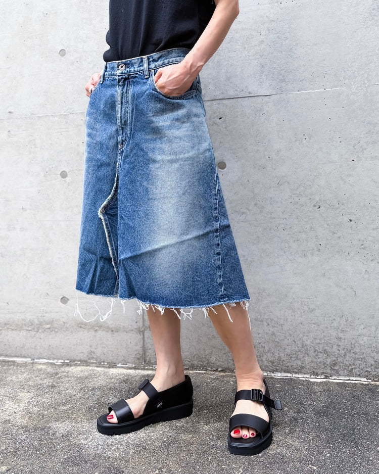 MADISONBLUE / 5POCKET REMAKE A-LINE SK DENIM / BLUE / MB244-6001