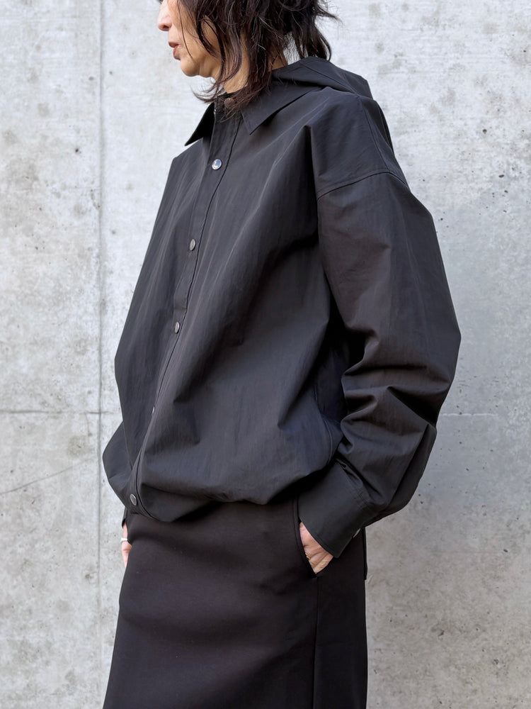 ASTRAET / フーデッド シャツ / BLACK / 54212700017