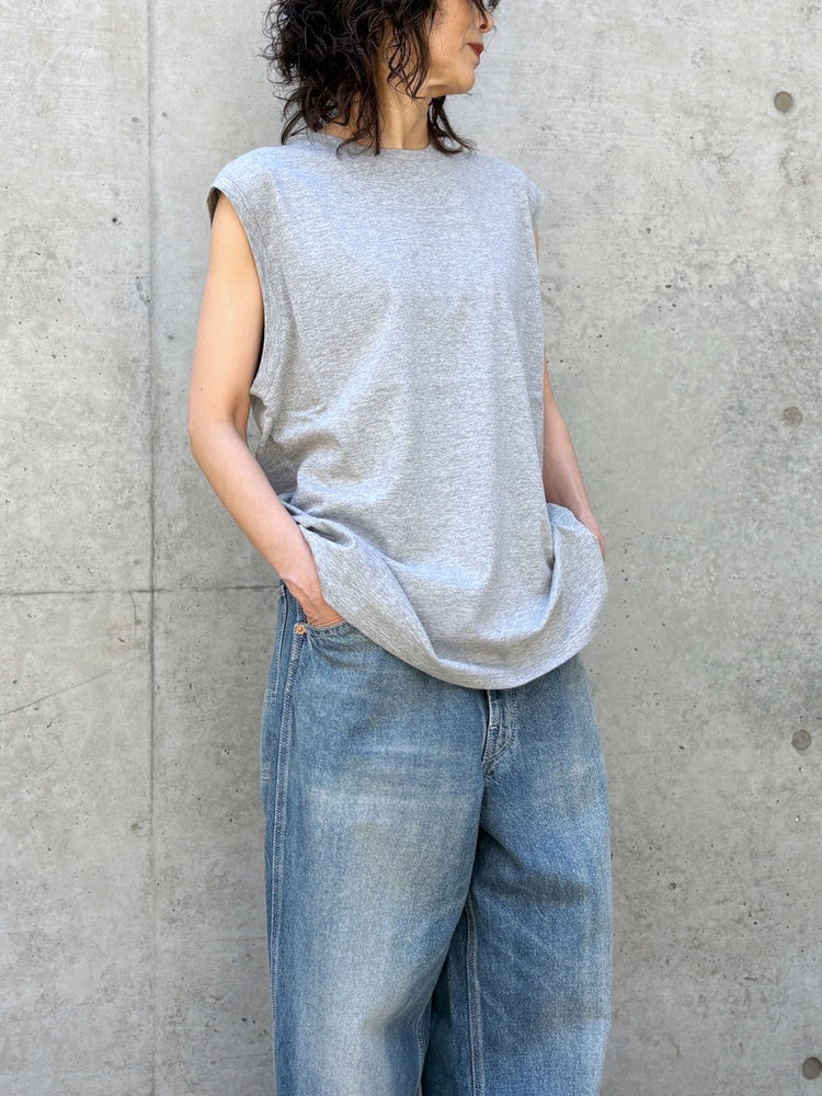 INSCRIRE / Raffi Gauze Sleeveless Teet / LT.GRAY / I26SSCUT11