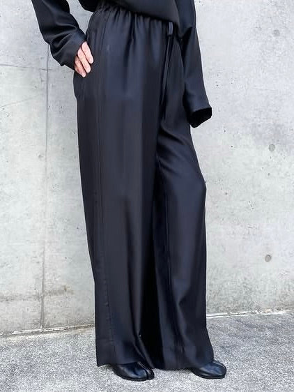 BLAMINK / インティメイト シルクドロストパンツ / BLACK / 7939-230-0012