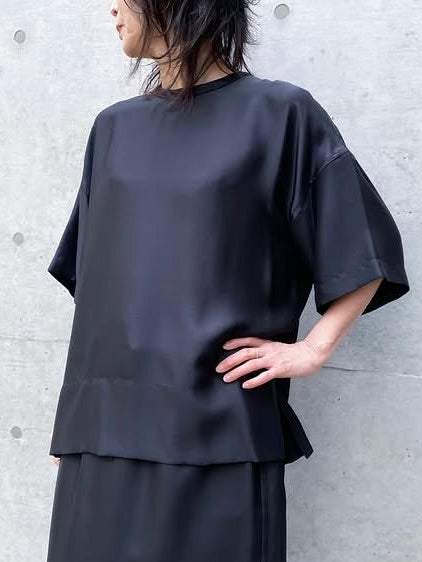 BLAMINK / インティメイト シルク ショートスリーブ / BLACK / 7939-230-0004