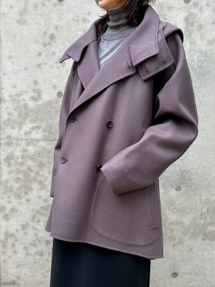 VACHEMENT / ダブルメルトン ショートトレンチ / BROWN / VL-16-208