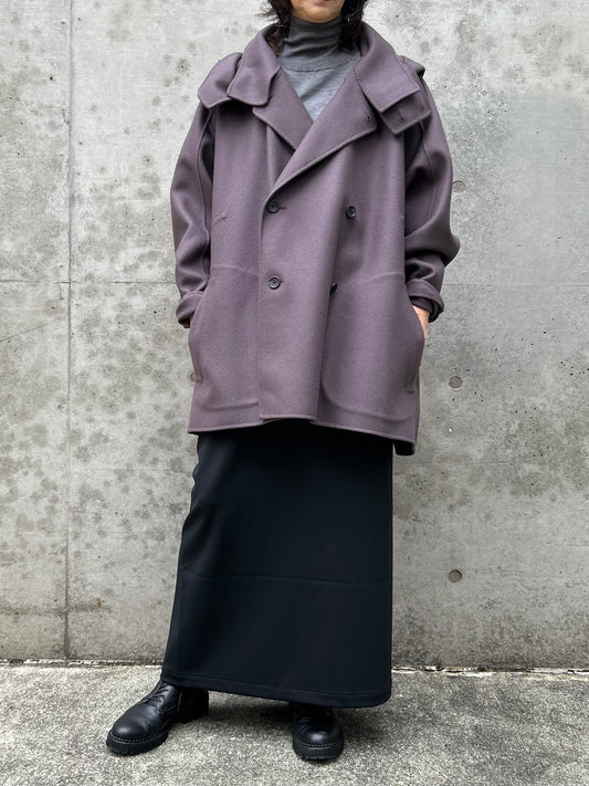 VACHEMENT / ダブルメルトン ショートトレンチ / BROWN / VL-16-208