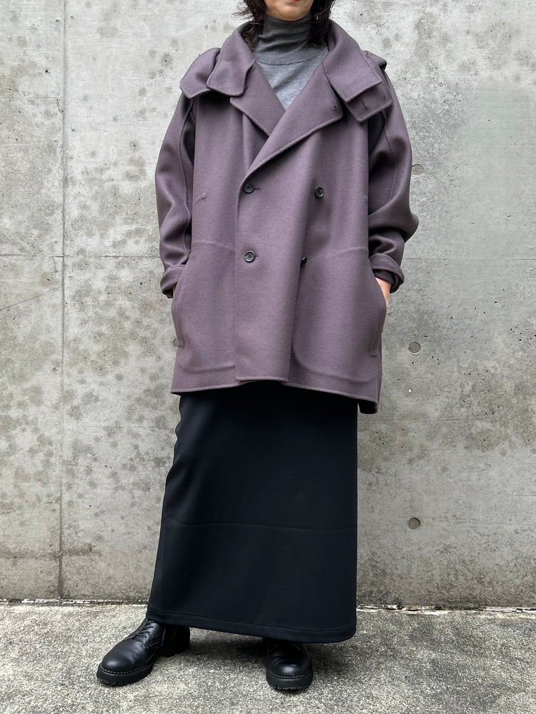 VACHEMENT / ダブルメルトン ショートトレンチ / BROWN / VL-16-208