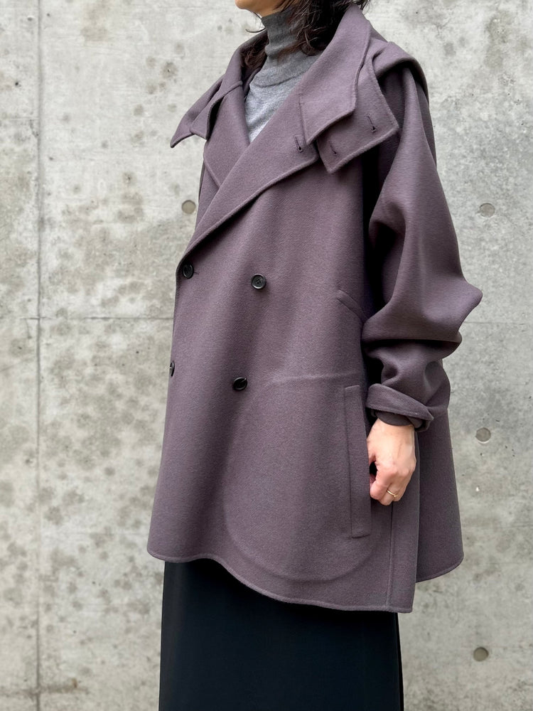 VACHEMENT / ダブルメルトン ショートトレンチ / BROWN / VL-16-208